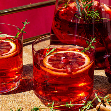 Rosemary and Pomegranate Gin Sparkler