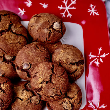Peppermint Mocha Crinkle Cookies