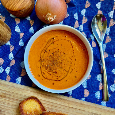 Creamy Rustic Tomato Soup, Gluten-free and Vegan