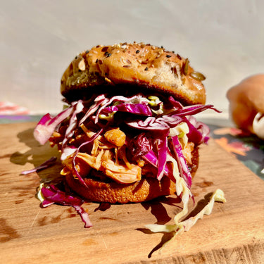 Vegan Filipino Jackfruit Pulled Pork BBQ Sandwich