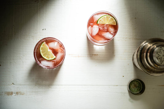 Rhubarb + Date Syrup Margarita
