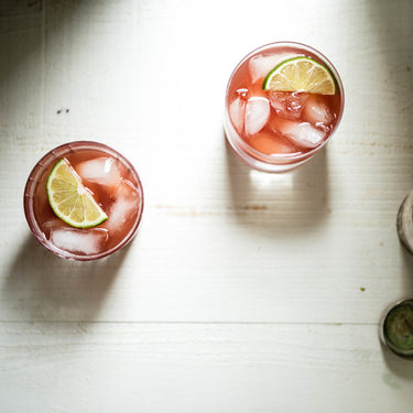 Rhubarb + Date Syrup Margarita