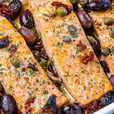 A Twist on Chicken Marbella w/ Crispy Salmon