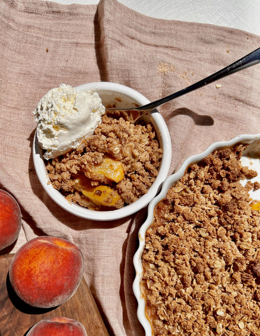 Healthy Peach Crisp