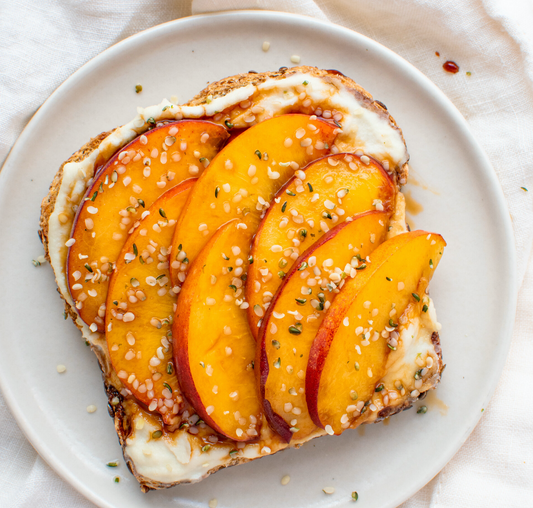 Peach and Almond Ricotta Toast