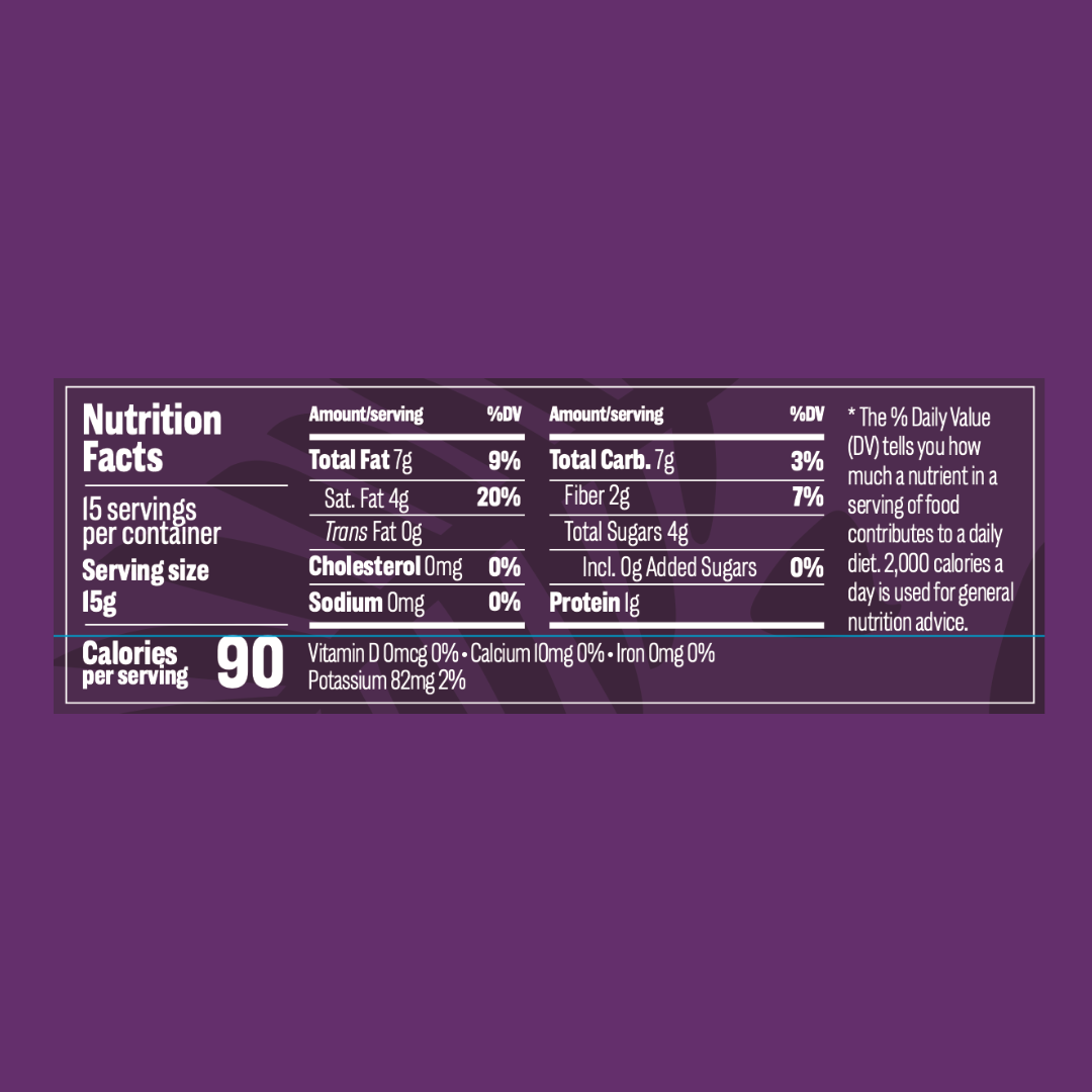 Just Date Organic Dark Chocolate Chips nutrition facts label